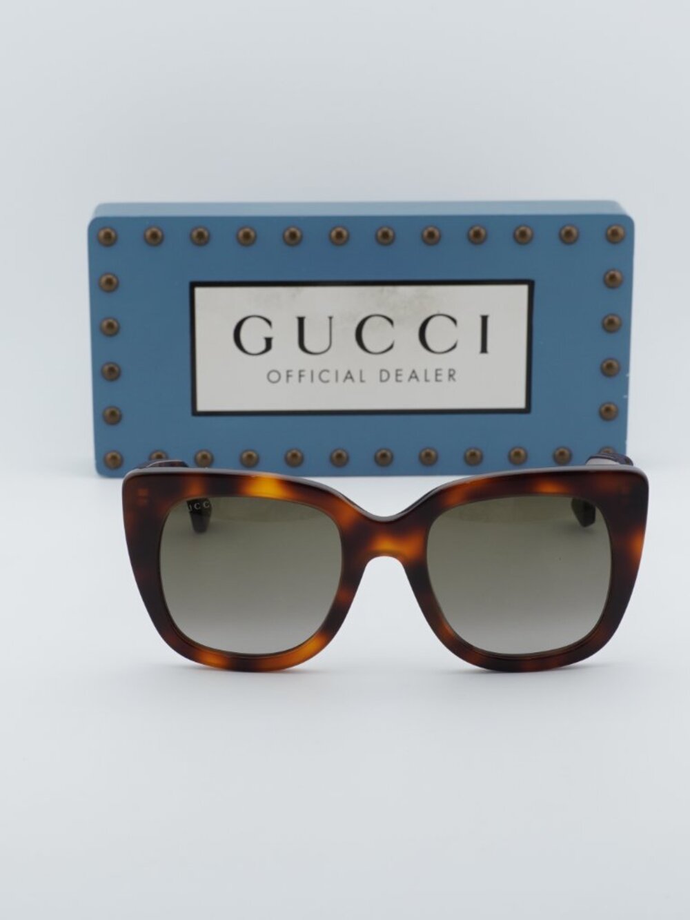 Gucci GG0163S 002 Women Square Sunglasses - Havana / Brown - Picture 6 of 11